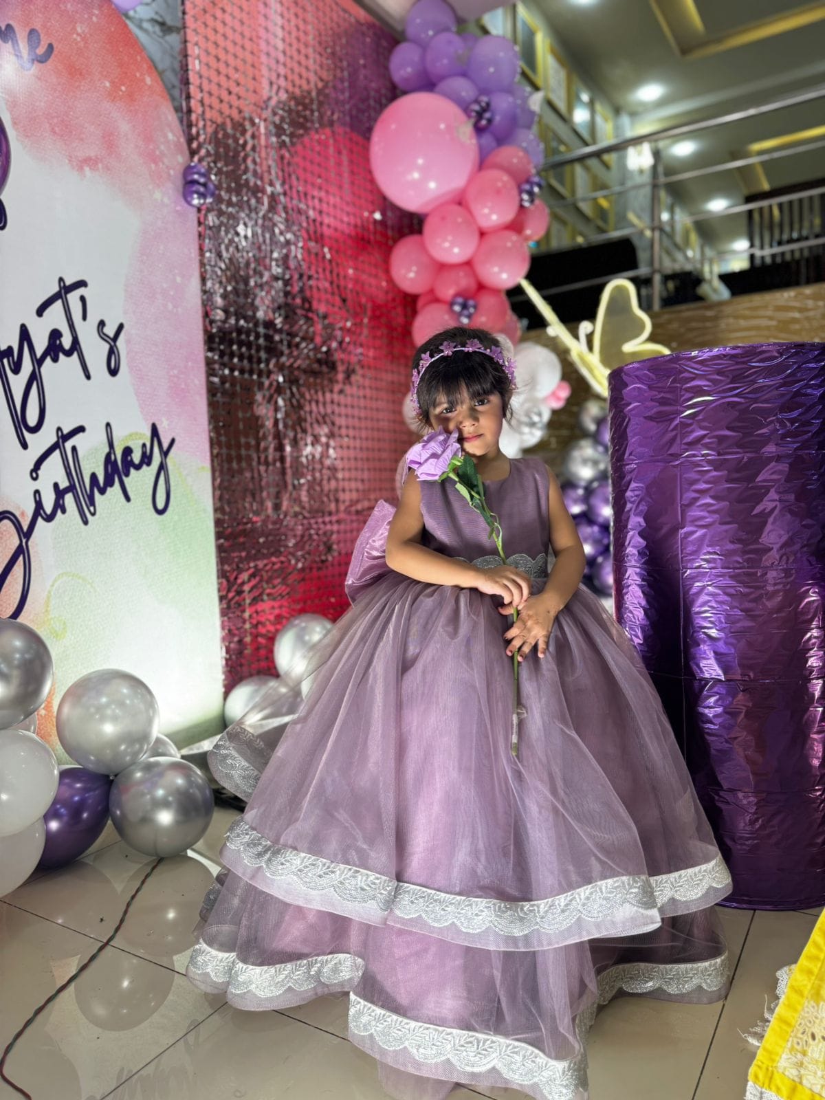 Majestic Purple Layered Fairy Frock