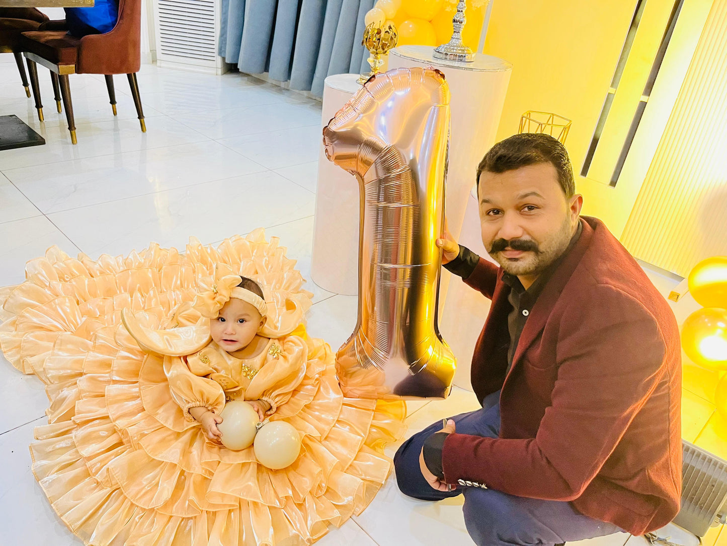 Baby Pink Soft slik Barbi Frock