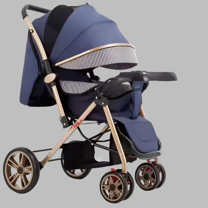 HAPPY FOLDABLE BABY STROLLER WITH FOUR WHEELS SHOCK ABSORBER