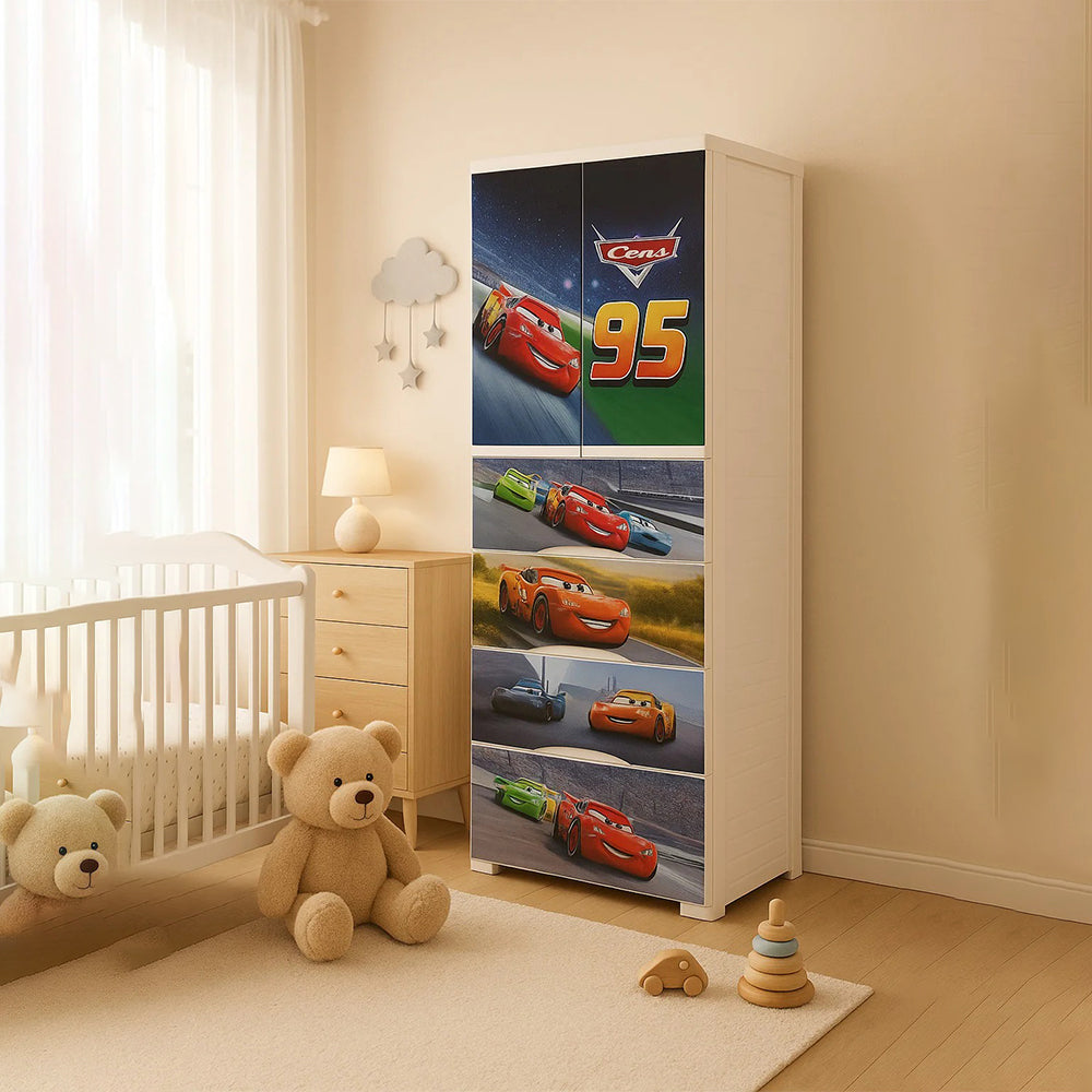 Cars Theme 7 Layer Wardrobe