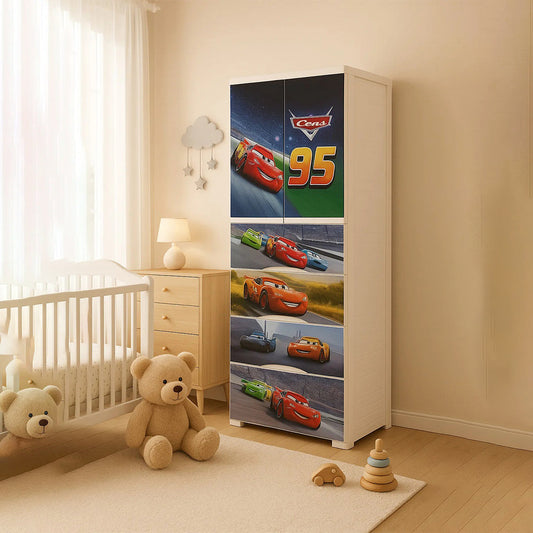 Cars Theme 7 Layer Wardrobe