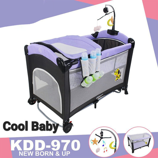 Cool Baby - Play Pen And Crib With Toys And Changing Sheet - Kd-970