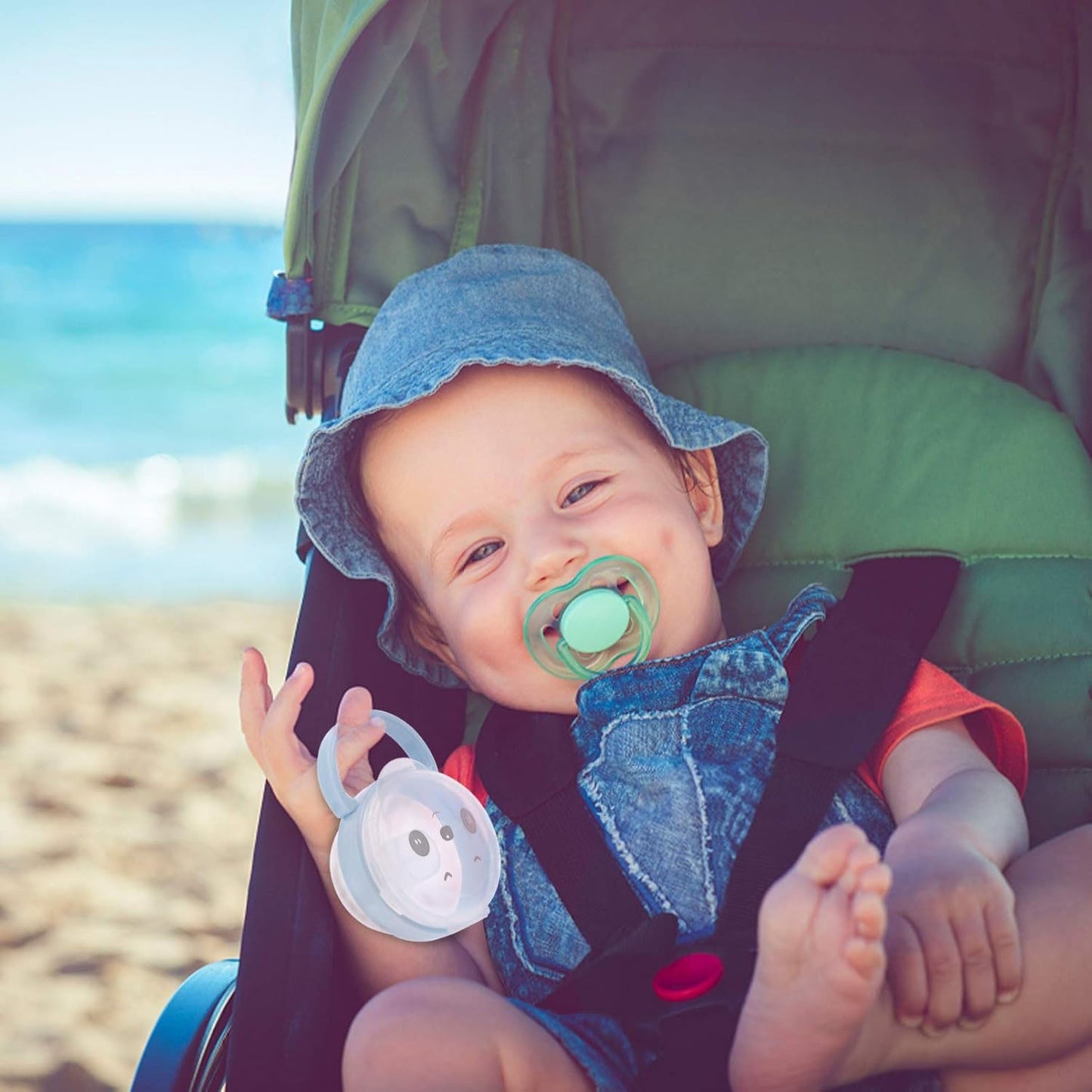 HAPPY FOLDABLE BABY STROLLER WITH FOUR WHEELS SHOCK ABSORBER