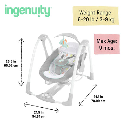 Ingenuity Power Adapt Portable Plug-in Swing