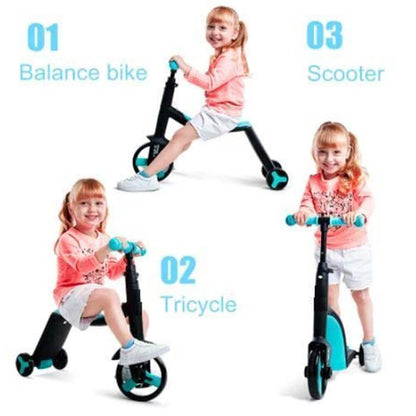 2 In 1 Multifunctional Kick Scooter & Tricycle
