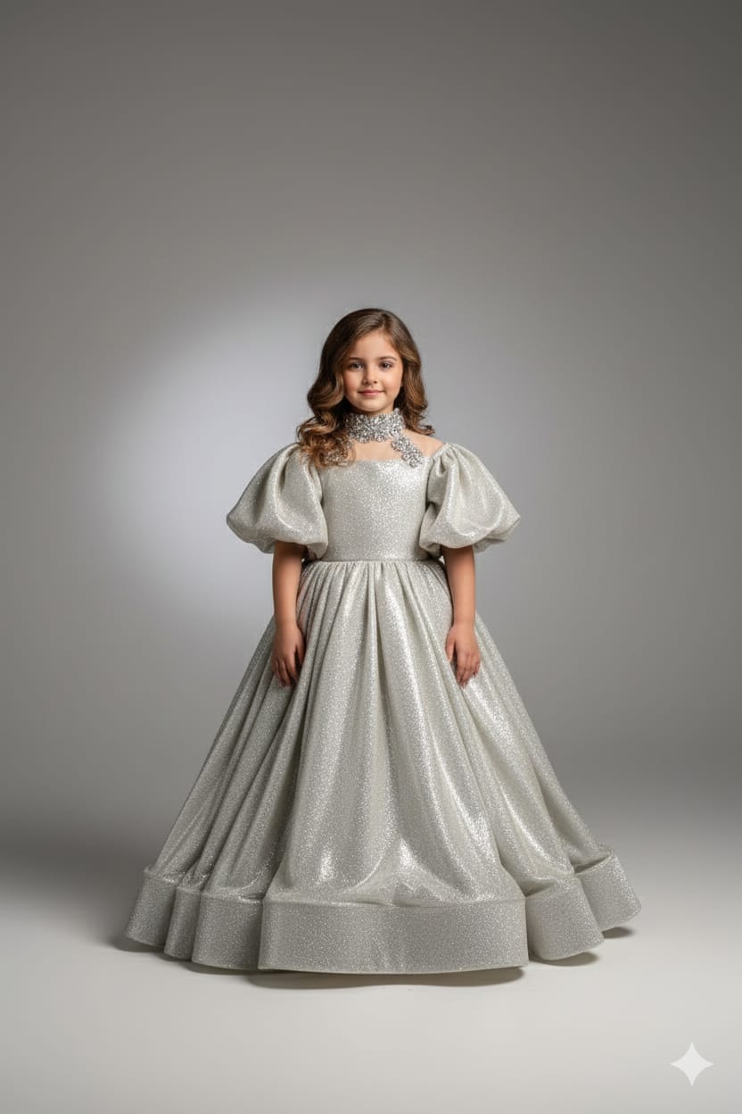 Silver Glow Party Frock