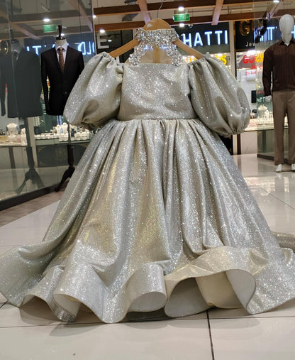 Silver Glow Party Frock