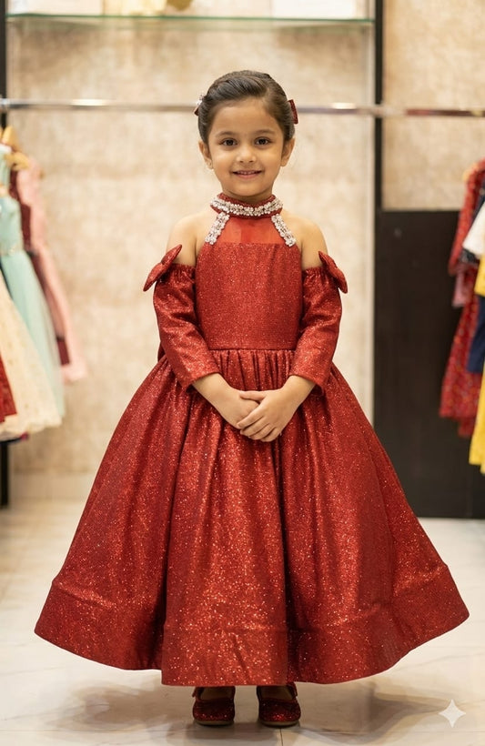 MONLIGHT FROCK RED COLOUR