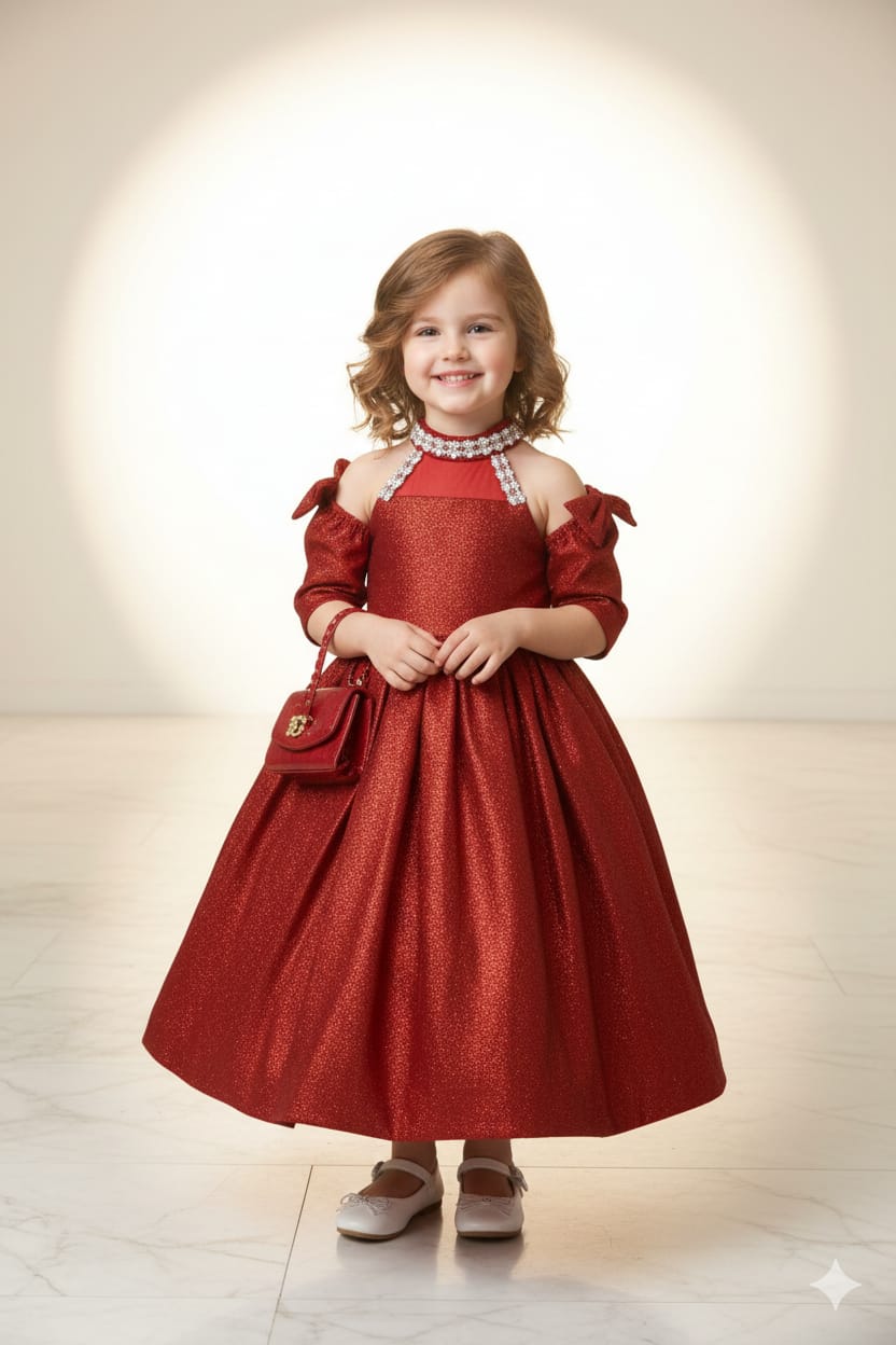 MONLIGHT FROCK RED COLOUR