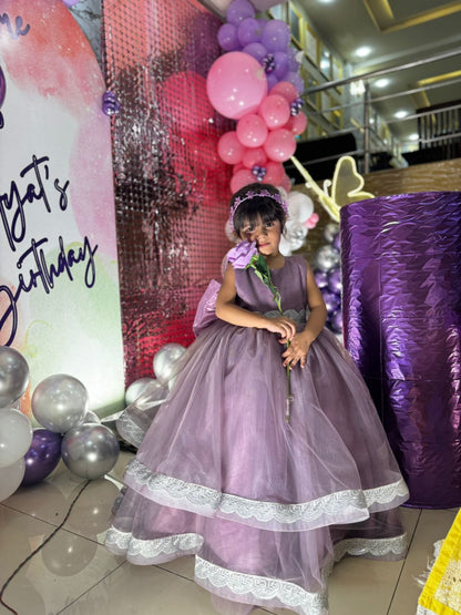 Majestic Purple Layered Fairy Frock