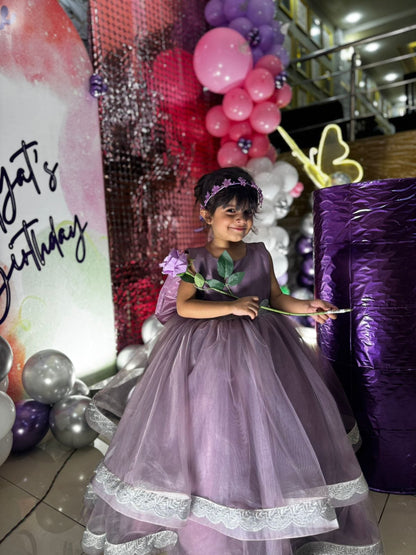 Majestic Purple Layered Fairy Frock