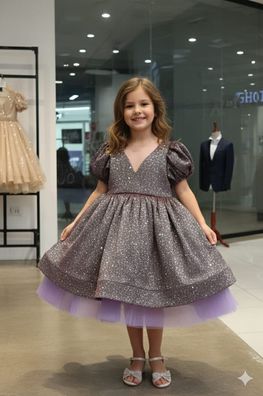 Mauve Princess Tulle Gown