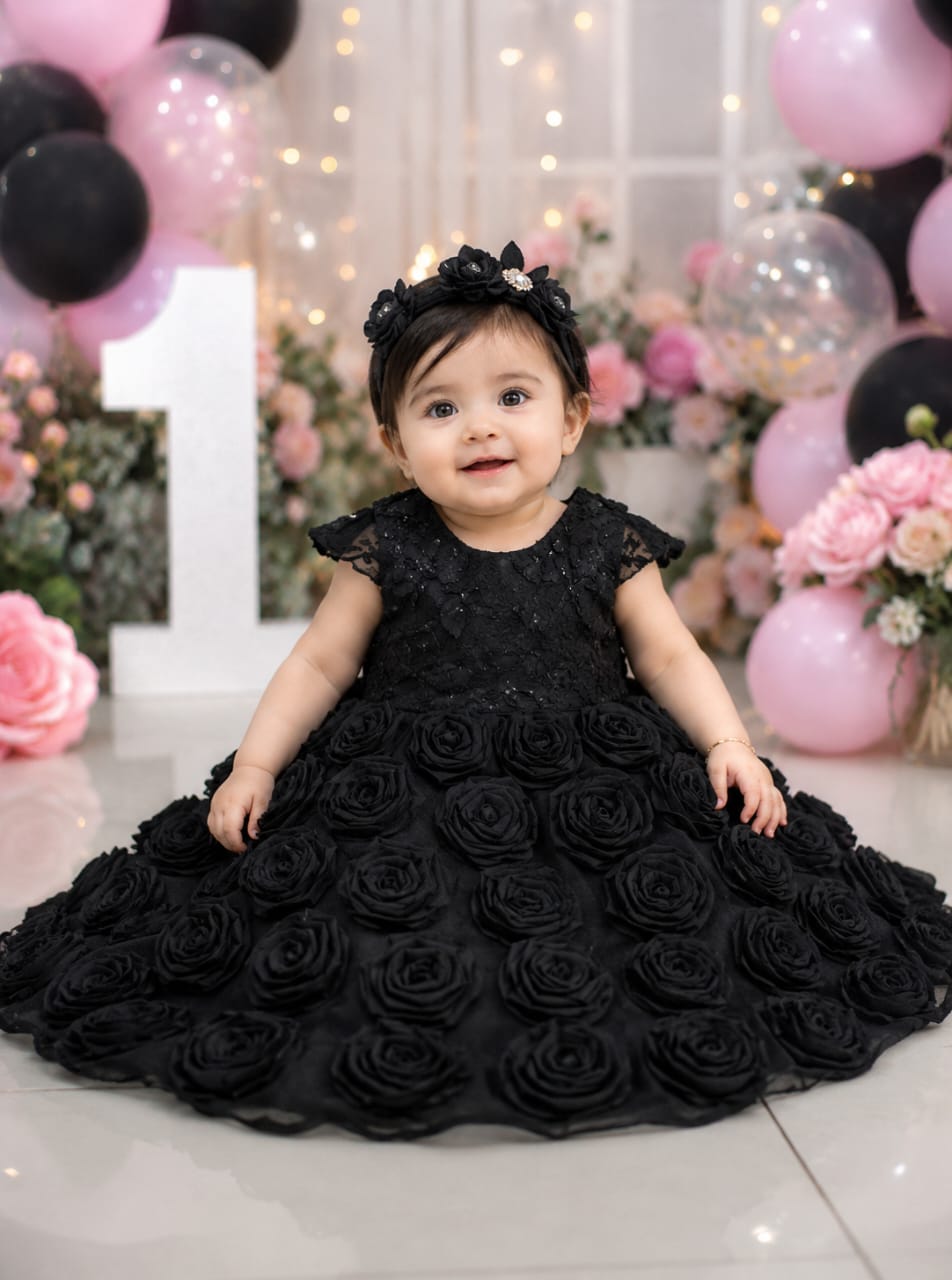 3D Flower Party Wear Dress