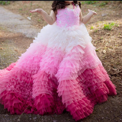 Yellow-Green Ombre Fairy Tail Dress