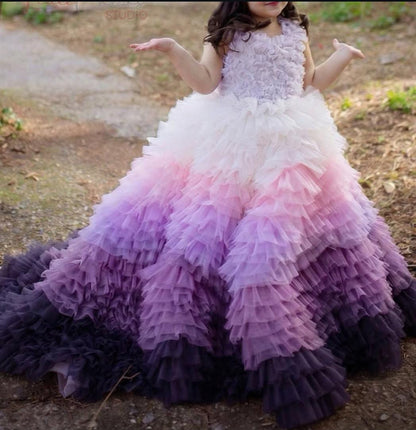 Yellow-Green Ombre Fairy Tail Dress