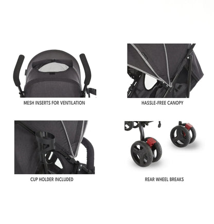 BABY STROLLER WITH CANOPY FOR SUN PROTECTION