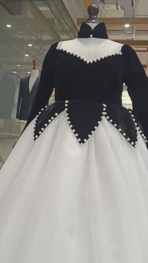 Black &white star frock