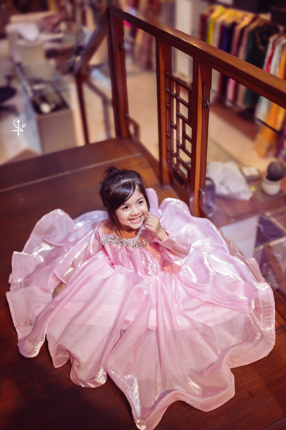 Baby Pink Soft slik Barbi Frock