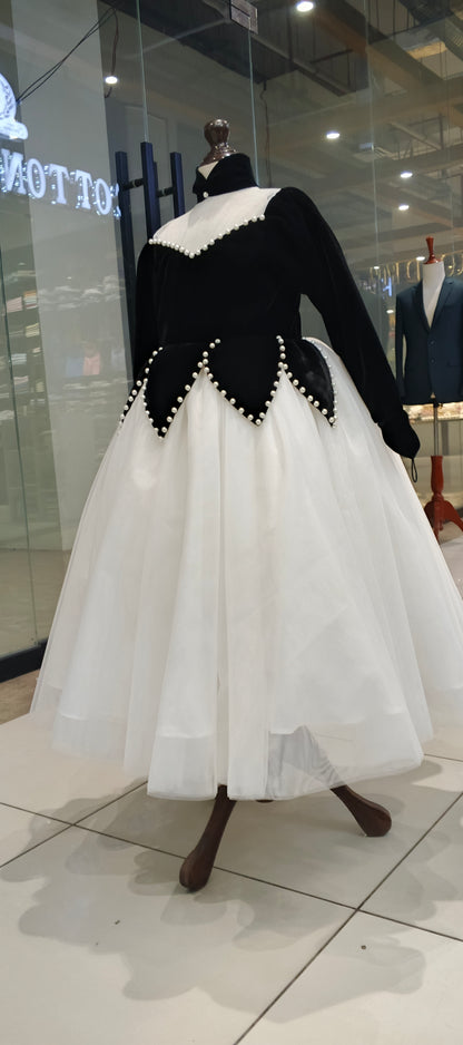 Black &white star frock