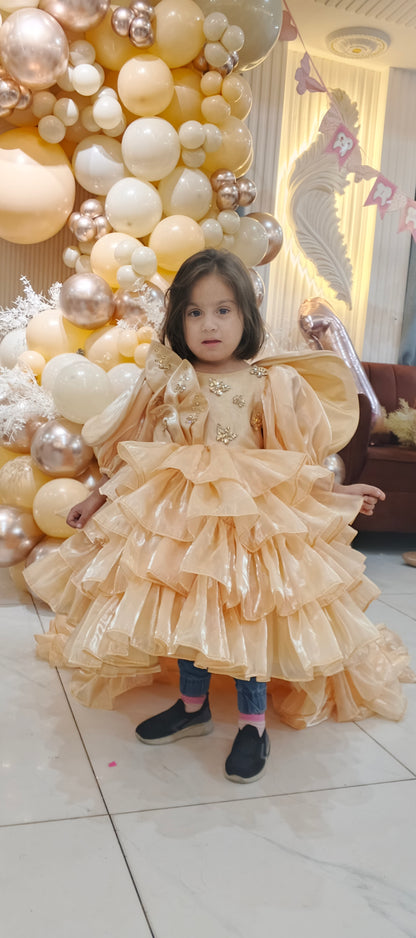 Baby Pink Soft slik Barbi Frock