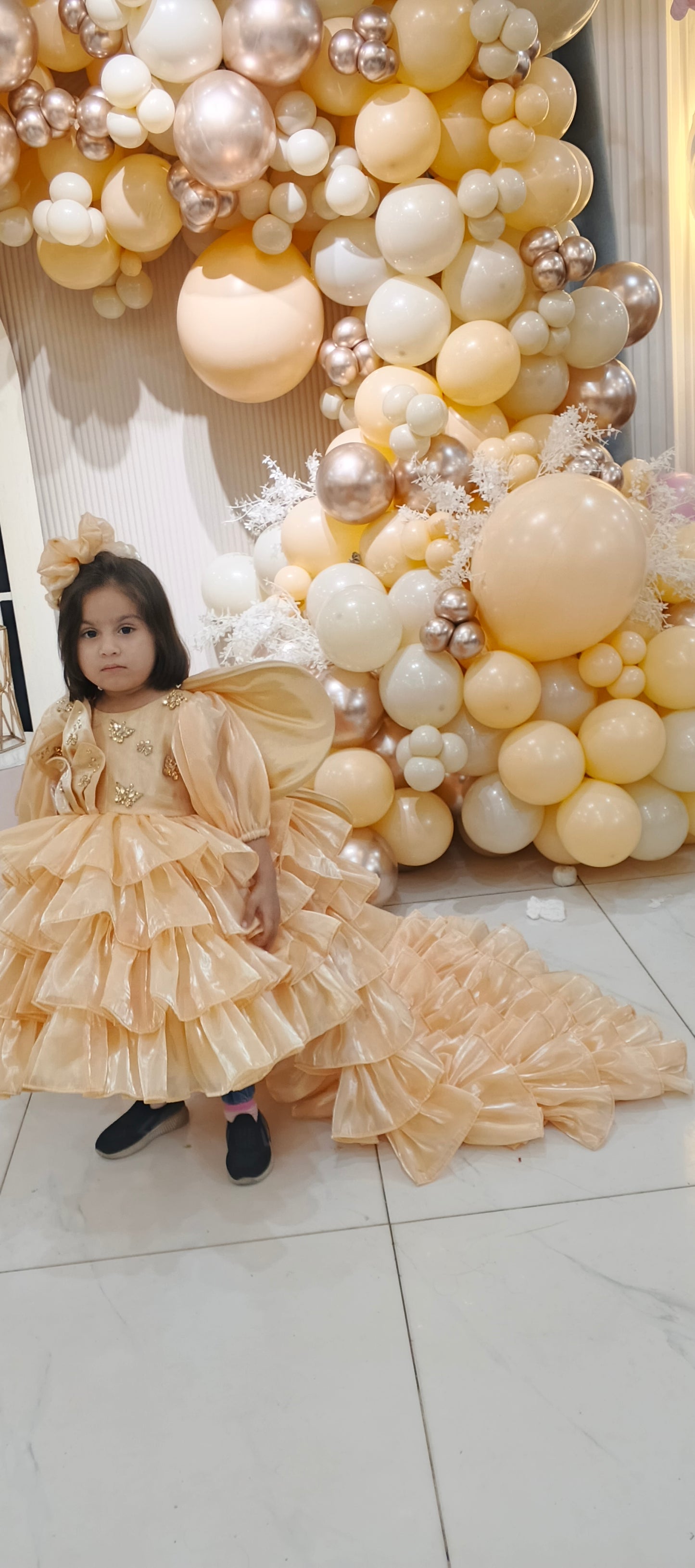 Baby Pink Soft slik Barbi Frock